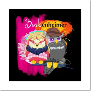 The little black owll in oppenheimer movie and red owl wear barbie dress for Men or Women Kids Boys Girls love owl- barbie bird Posters and Art